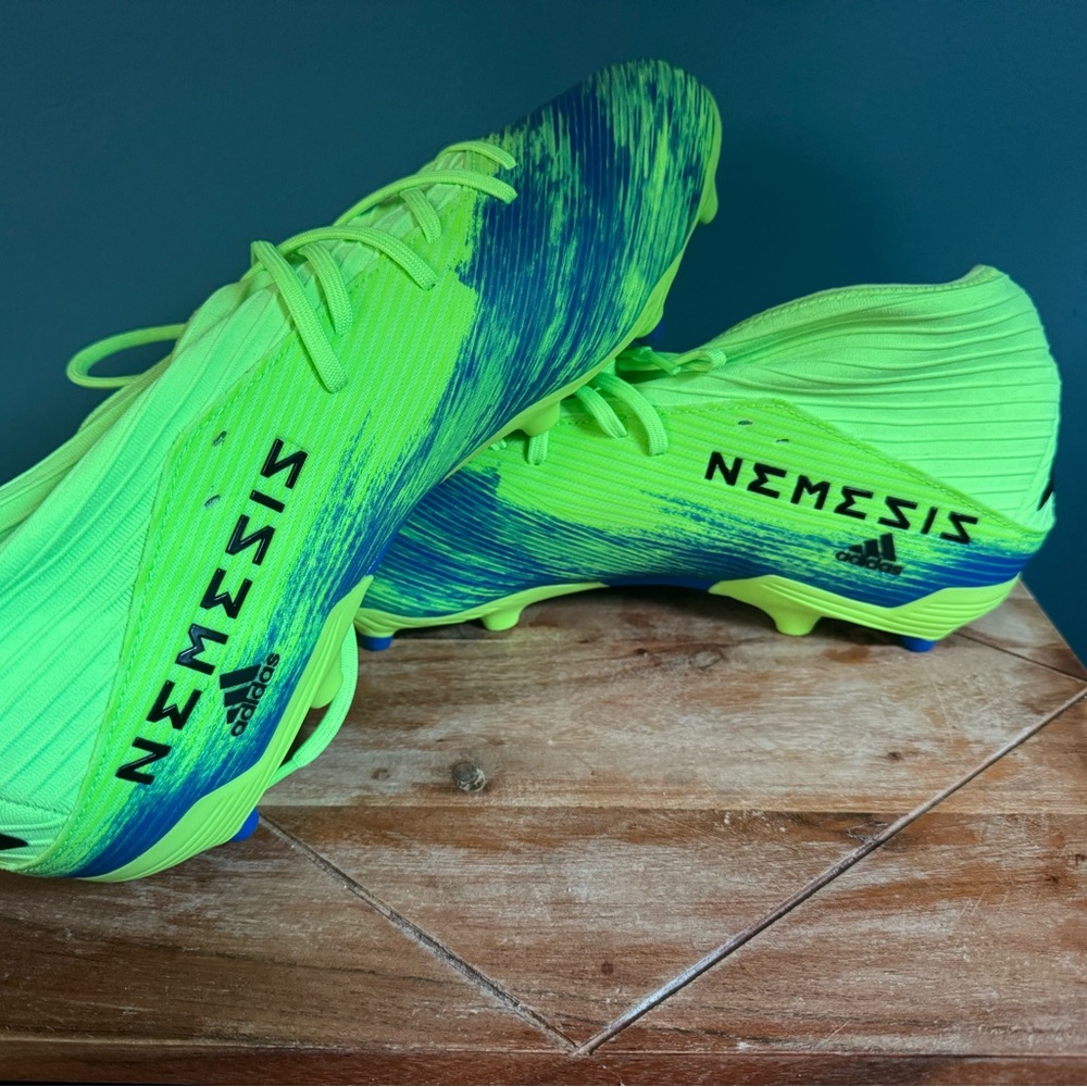 Adidas Nemeziz 19.3 FG/AG Cleats in Vibrant Green and Blue
